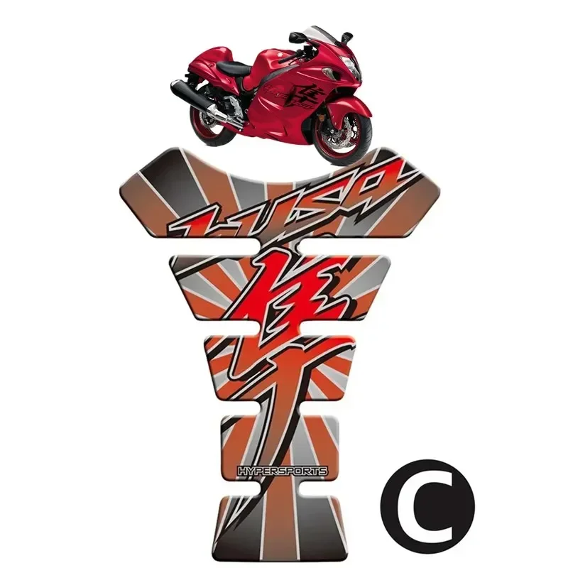 Untuk Suzuki Hayabusa GSX1300R GSXR1300 bantalan tangki sepeda motor pelindung 3D stiker Gel Decal - C aksesoris