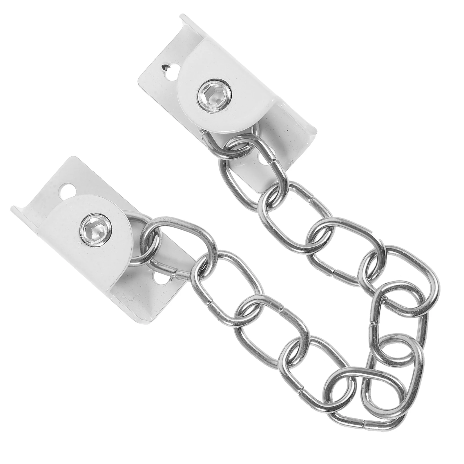 

Window Lock 1 Set 23.5cm White Stainless Steel Safety Chains No Drilling Door Locks Anti-theft Window Safety Locks for Home Use