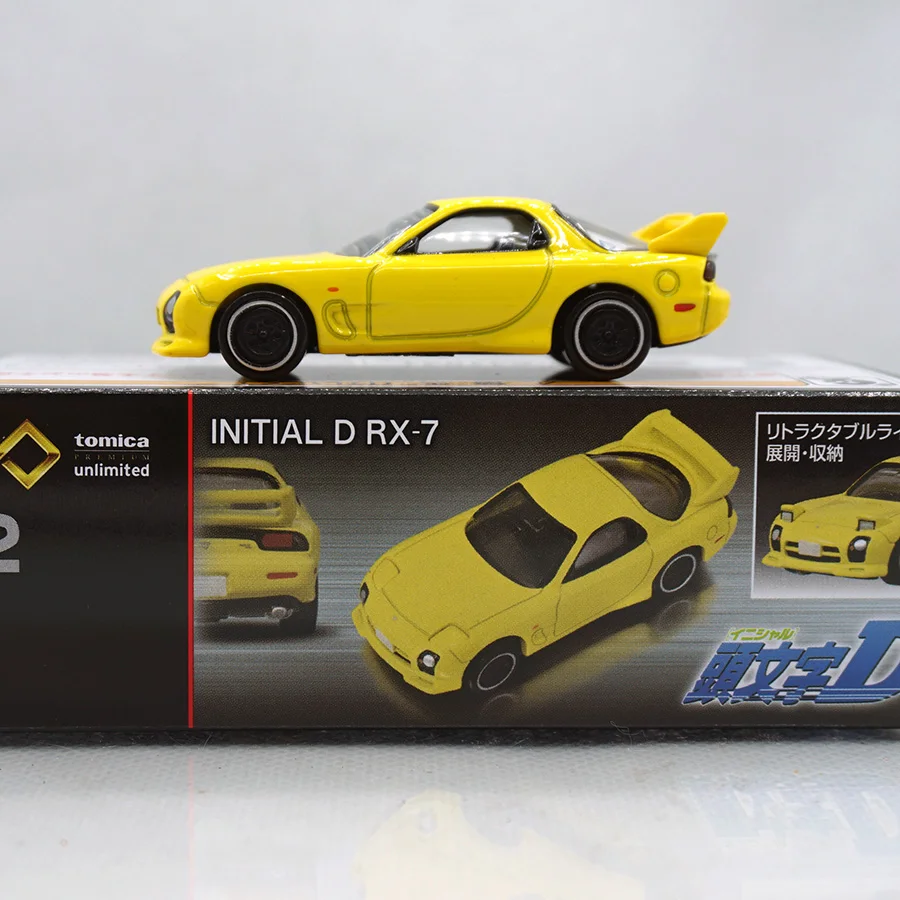 TAKARA TOMY TOMICA authentic simulation unlimited 12 first text d Takahashi Keisuke rx-7 alloy model car children\'s toy car