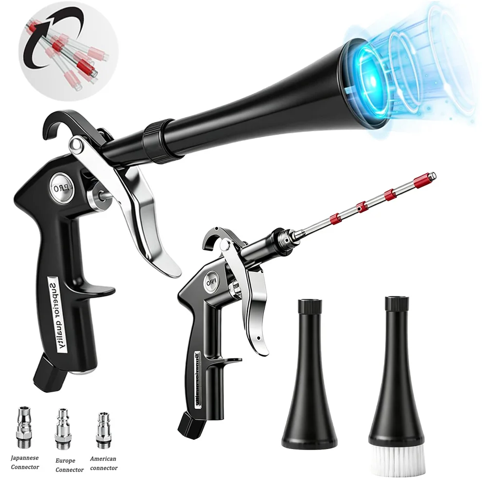 Air Blow Gun Detailing Dry Cleaning Gun Air Nozzle Gun For Tornado Car Cleaning Gun  Work With Air Compressor Quickly Remove Dir