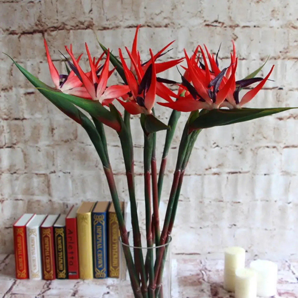 1pc 80cm Flower Bird Of Paradise Artificial Flower Fake Plant Strelitzia Reginae Wedding Ceremony Home Hotel Table Decoration