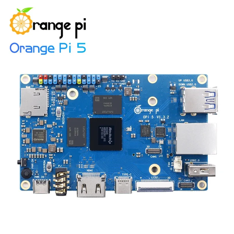 Oranje Pi 5 4 GB RK3588S PCIE-module Externe WiFi + BT, SSD Gigabit Ethernet Single Board Computer, Run Android Debian OS