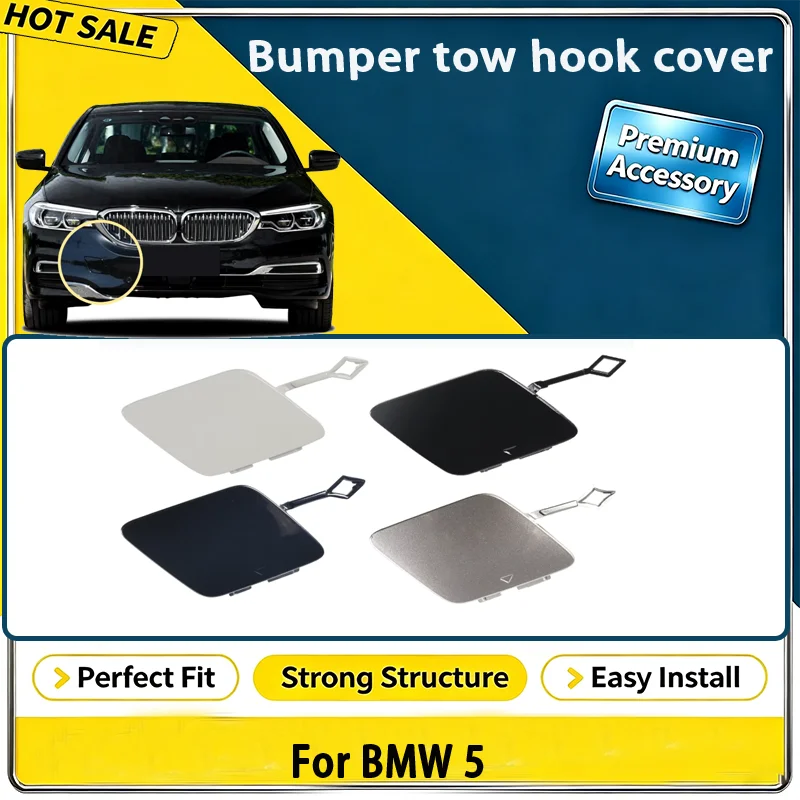 For BMW 5 G30 G31 518 520 535 540 2017 2018 2019 2020 Front Bumper Tow Hook Cap Towing Eye Cover 51117427448 Car Accessories