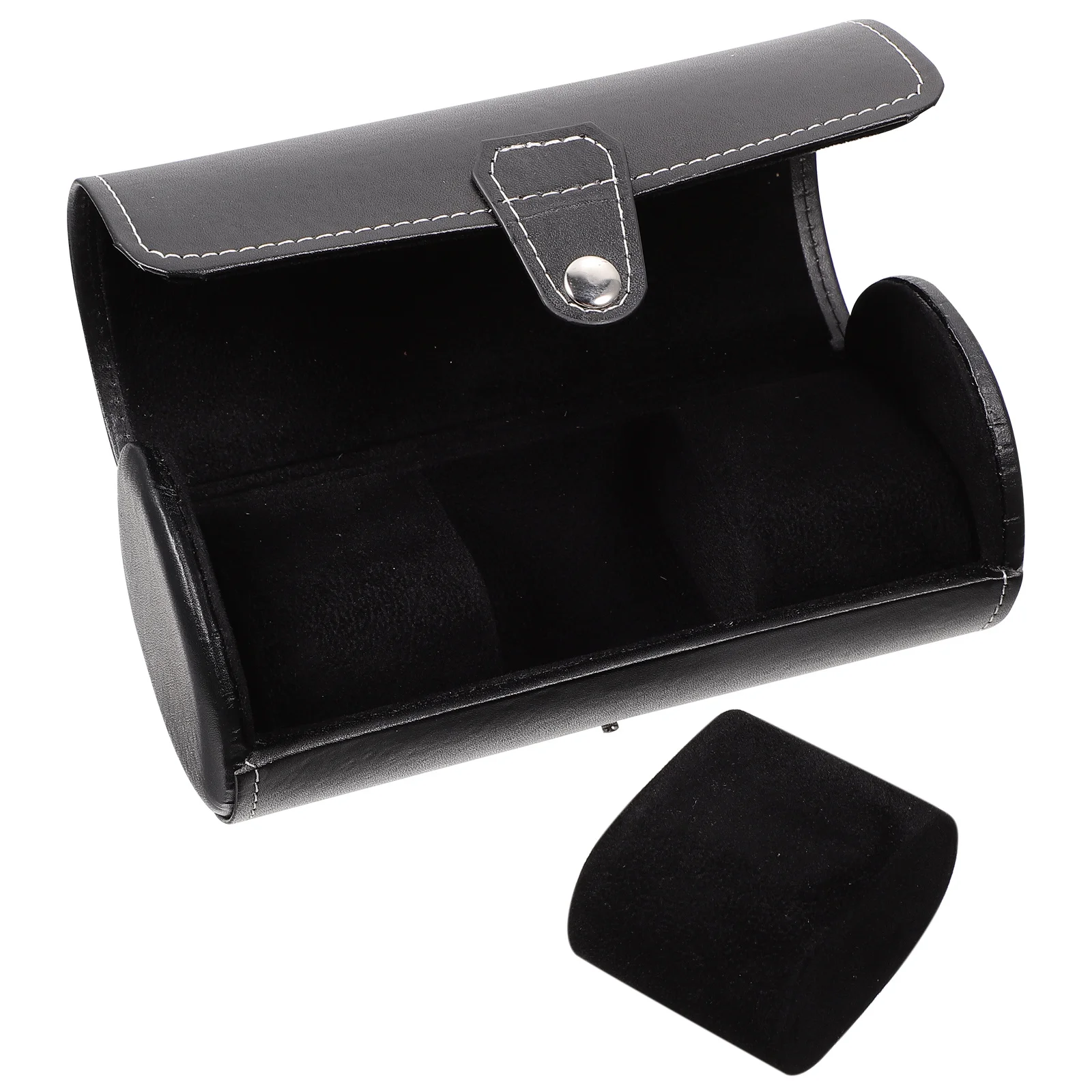 

1pc Storage 3 Slots Pu Display Case Display Case Watch Organizer Wristwatch Storage Box Gift Watch Container