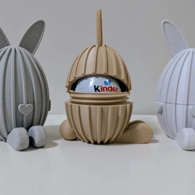 Seated Easter Egg Stand 3D Printed Gift Box Cute Bunny Table Centerpiece Home Decor For Kids And Couples Easter Party Display