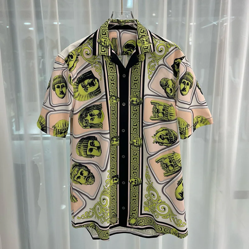 Summer thin shirts new jackets ins shirts Hong Kong style loose trend versatile short-sleeved clothes handsome shirts