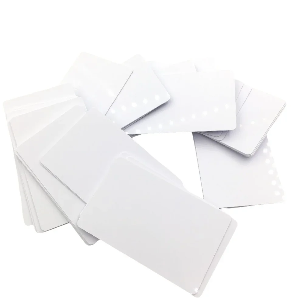 Carta d'identità vuota in PLASTICA PVC da 250 pz/lotto senza chip card CR80 Doppi lati disponibili per stampante per carte