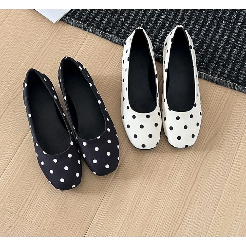 Fashion Designer New Spring Wave Point Square Toe Women Mary Jane Shoes Concise Office Shoes Ladies Elegant comfort Ballet Shoes