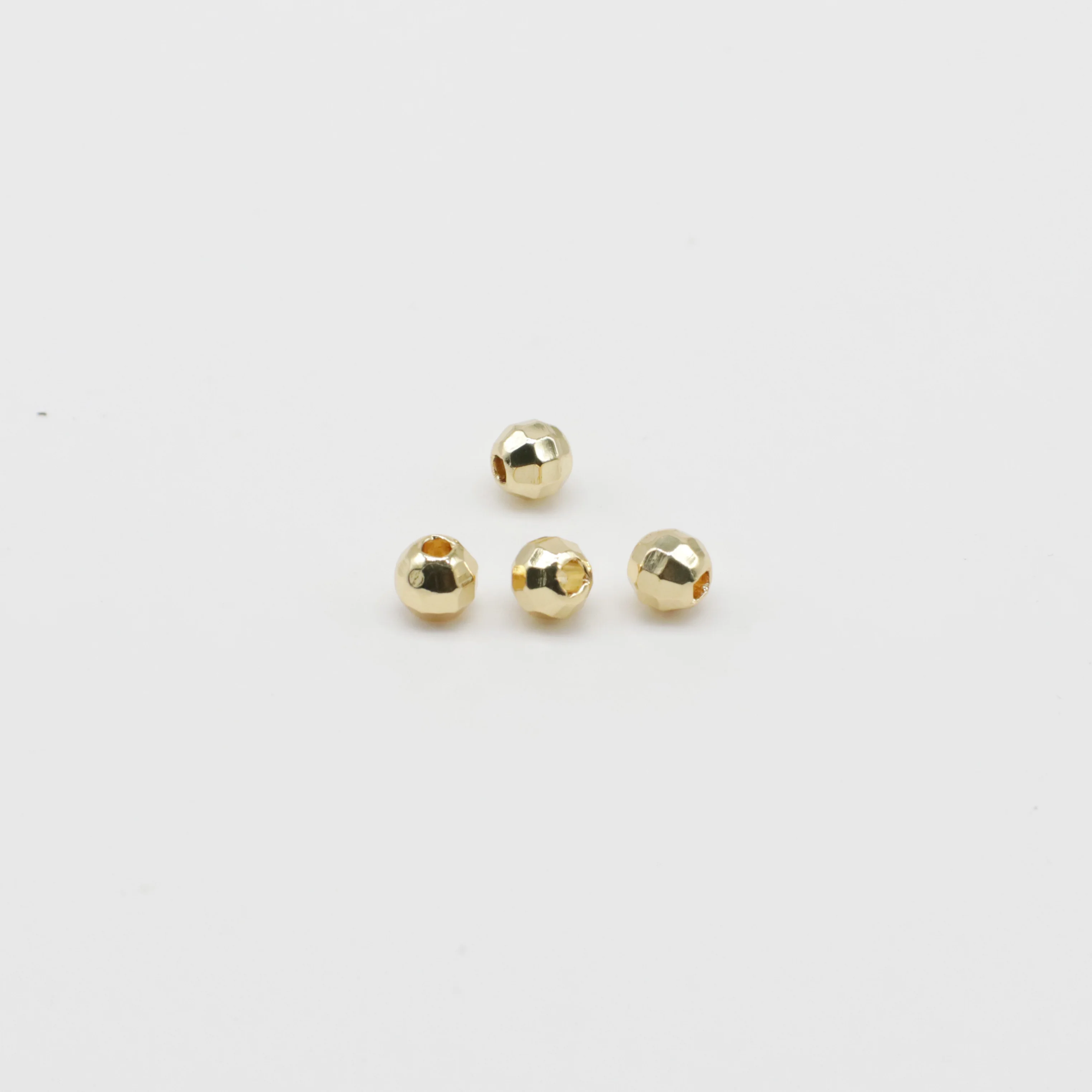 Gains 3-4-5-6 MM Earth Shape Brass Bead With Hole Gold Plated For Jewlelry Design Free Shipping