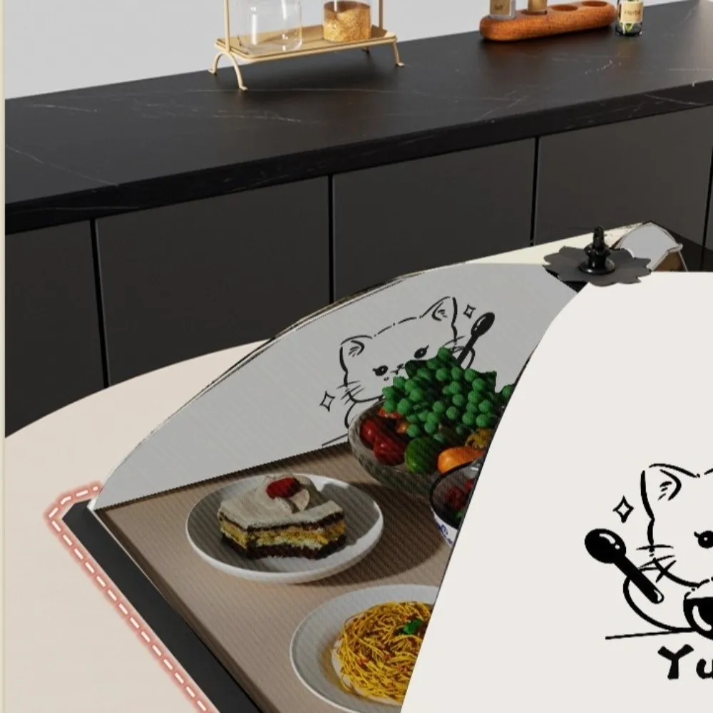 

Складной сетчатый чехол для обеденного стола, дышащий антимоскитный чехол для овощей, зонтик, пылезащитный защитный сетчатый чехол для фруктов и пикника