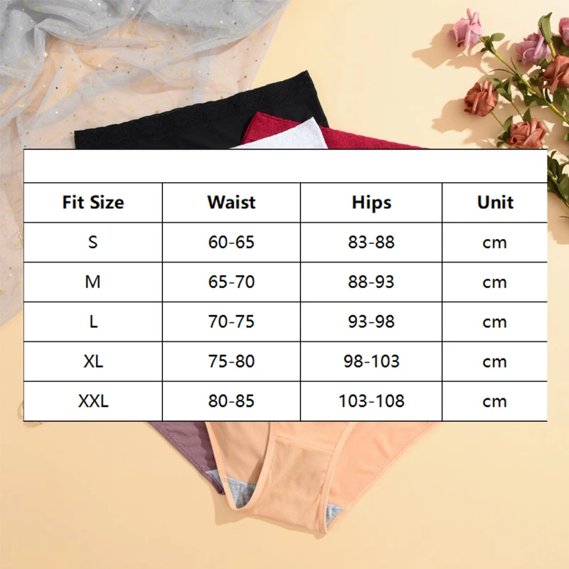4 قطعة/المجموعة المرأة سلس مثير سراويل داخلية نسائية من الدانتيل بلون كبير الحجم الأم سراويل مريحة تنفس ملخصات مخطط الملابس الداخلية