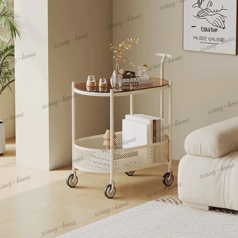 Factory Direct Nordic Storage Shelf Rolling Cart Beauty Salon Barber Shop Creativity Salon Trolley Utility Medical Salon Furnitu