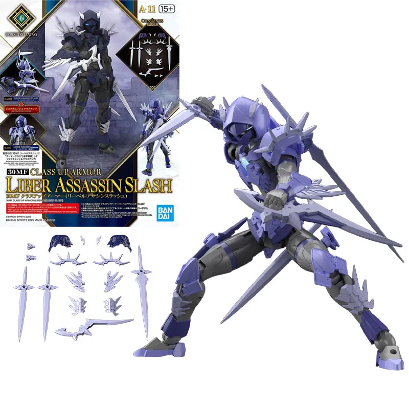 Bandai Original 30 minutos FANTASY LIBER ASSASSIN LIBER LANCER Anime figura de acción modelos de juguete para ensamblaje regalos para niños 30MF