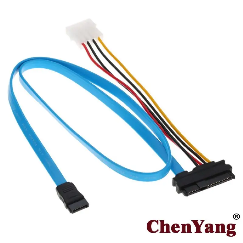 CYDZJimier Hard Disk Drive SFF 8482 SAS Cable 29pin to 1 SATA 7pin Cable 70cm