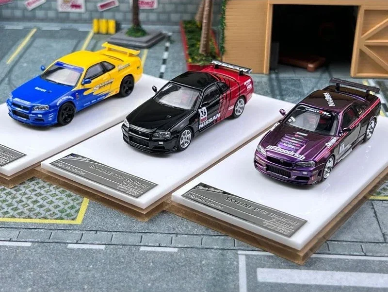 

1:64 Nissan Nissan GTR R34 Skyline Car Model Stance Hunters