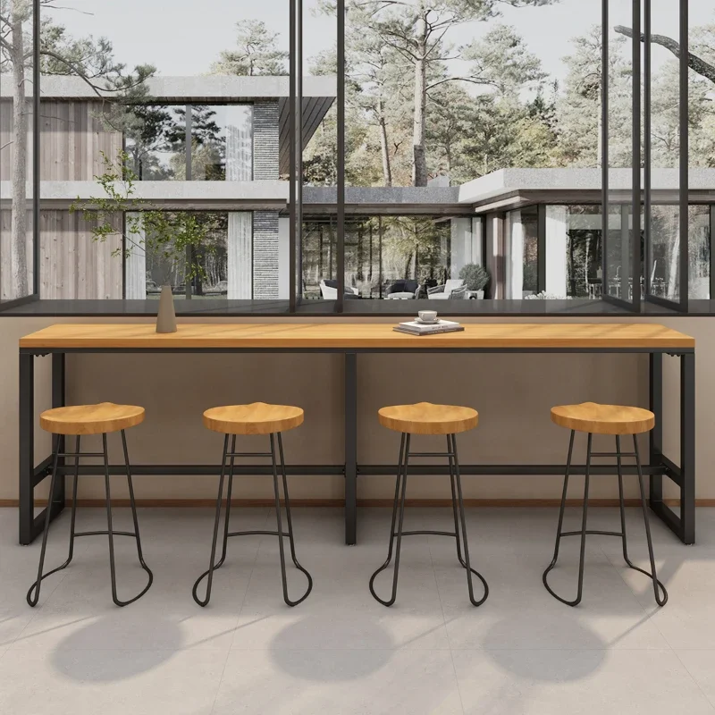 

Coffee Bar Table Standing Side High Restaurant Cocktail Outdoor Wood Buffet Mesa Comedor Kitchen Mesa Alta Bar Furniture