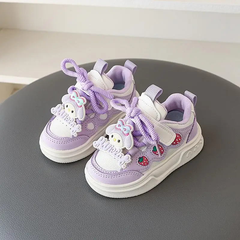 

Детская обувь с милым рисунком Sanrios My Melody, обувь для скейтбординга, детская повседневная обувь, красивые дышащие модные кроссовки