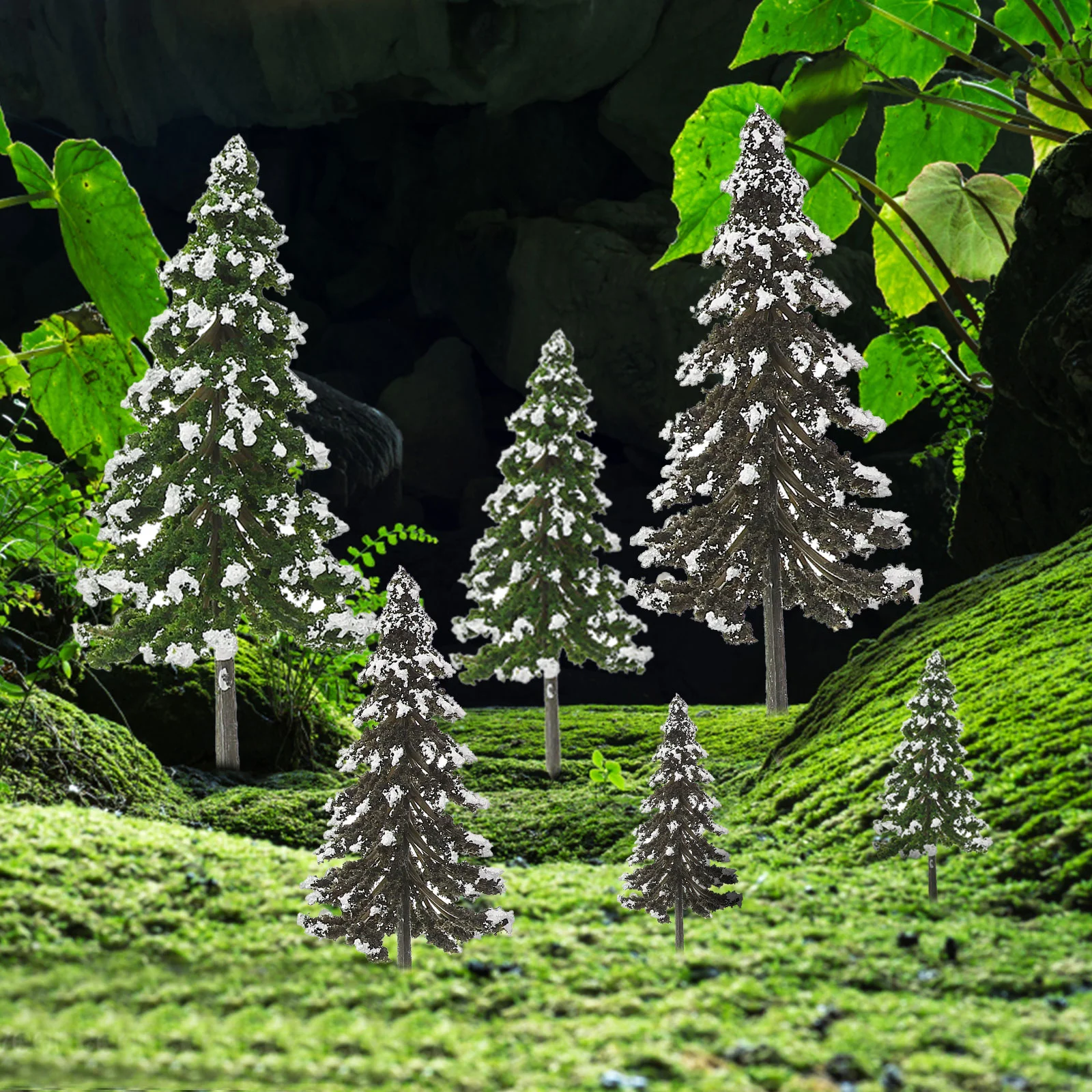 Terrain cedro areia mesa modelo mini árvore de natal em miniatura micro cena layout adereços