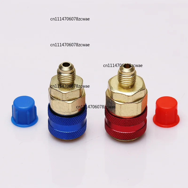 Brass Quick Connect Adapter R134A for Automotive Air Conditioning Refrigerant Charging and Maintenance Tools