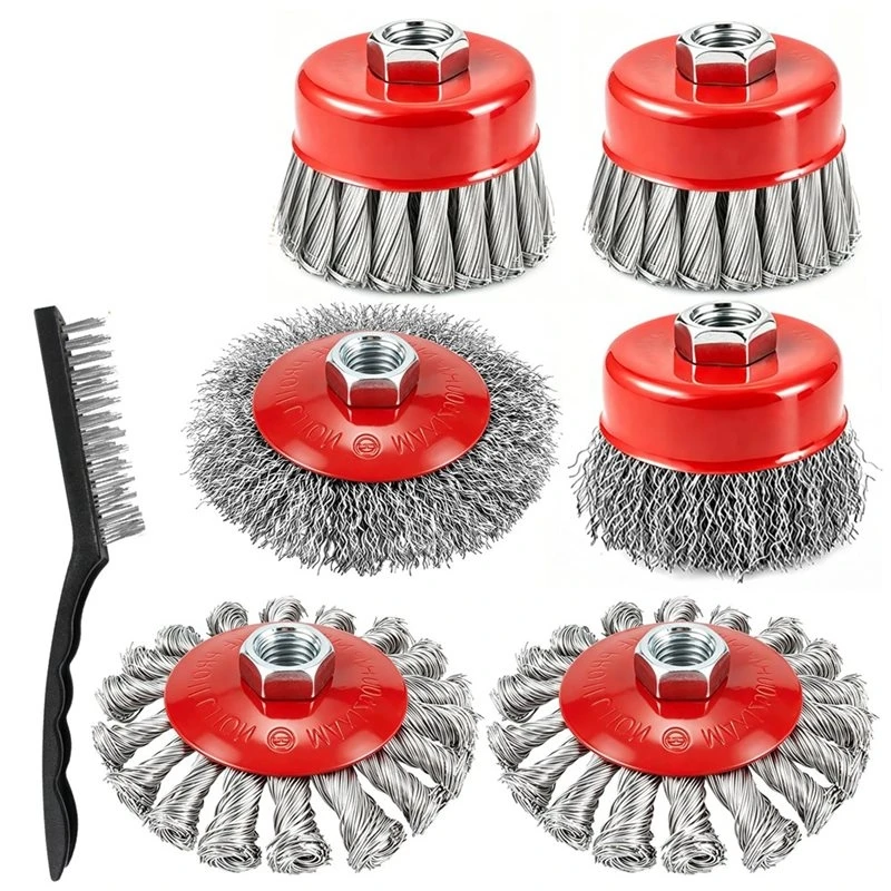 T19C Wire Wheel Brush Set- 7 Pieces For 4.5
