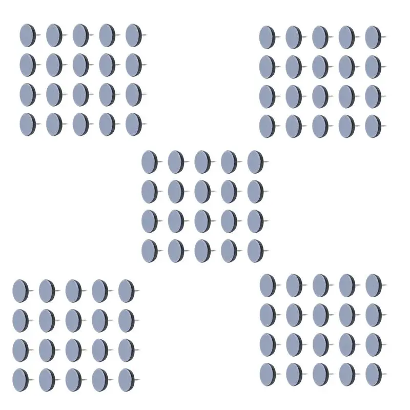 ABMI-100Pcs 25Mm Chair Gliders Furniture Sliders PTFE Easy Moving Pads Round With Nail Feet Protector For Hardwood Floor,