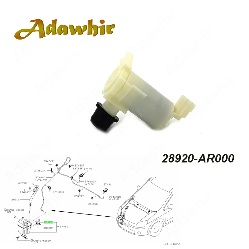 

Front Windshield Windscreen Washer Pump 28920-AR000 28920-ED000 For Nissan Infiniti GT-R Cabstar NAVARA D22 2002-2005
