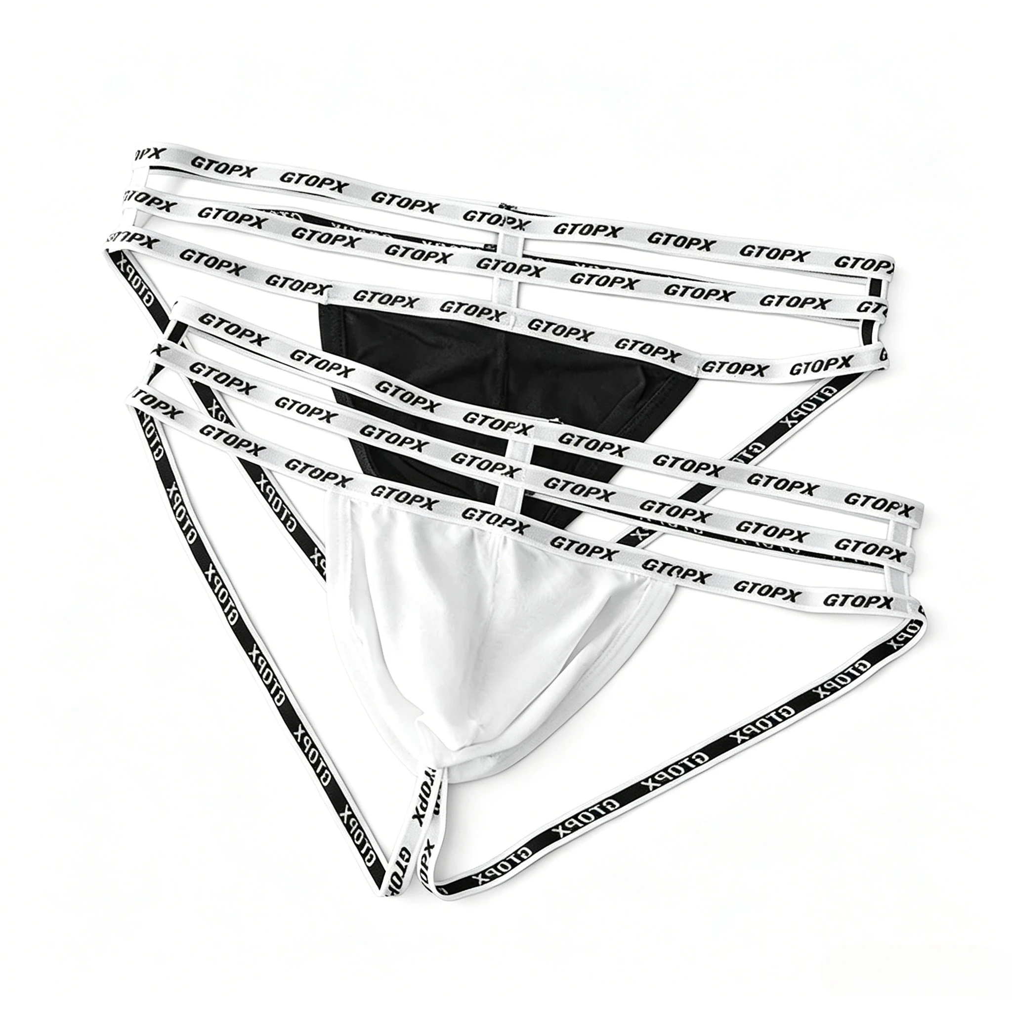 

Men's Multi-strap Double Thong, Low-rise Sexy U-convex Thin G-string, Erotic Open Back Underwear