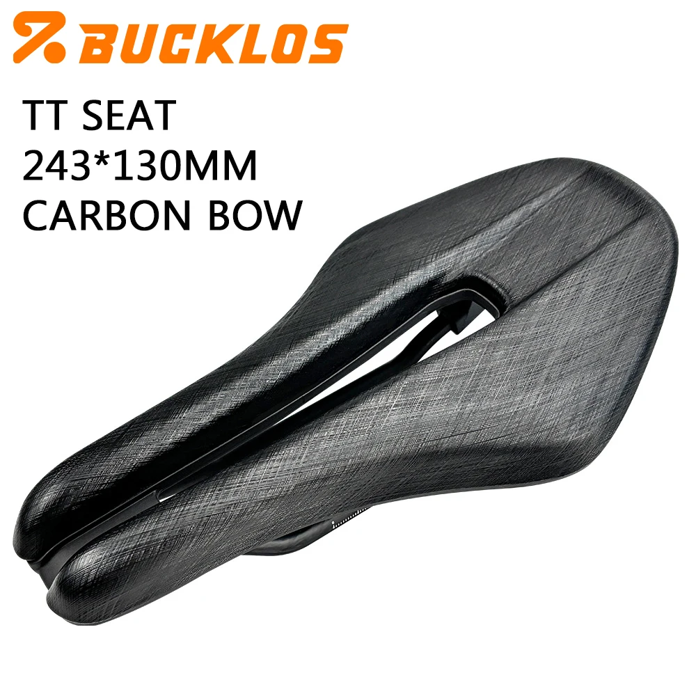 

BUCKLOS Time Trial Bicycle Saddle Carbon Bow Triathlon Tri Road Bike Saddle Ultralight Bicycle TT Seat Cushion