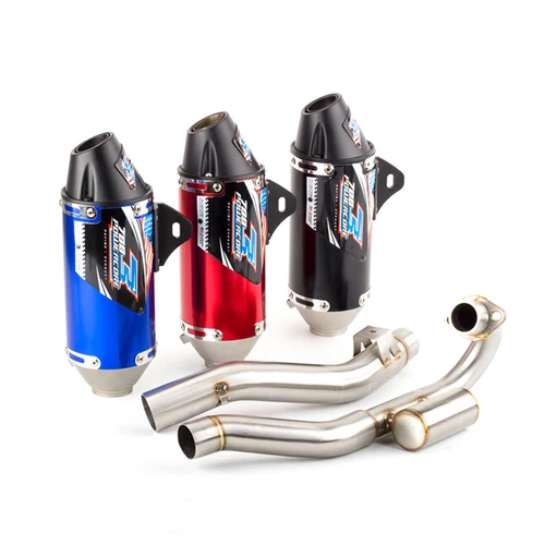 Imagen 1 del producto Silenciador de escape para motocicleta todoterreno de 45mm con tubo de conexión frontal para sistema de escape de moto de cross Honda CRF230 modificado