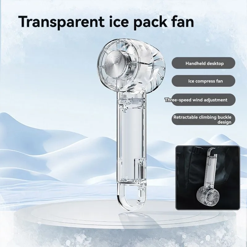 A99G-USB Semiconductor Handheld Fan-Creative Transparent Cooling Ice Pad Turbo Design Mini Convenient