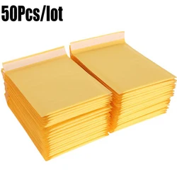 50PCS Kraft Paper Bubble Envelopes Bags Bubble Mailing Bag Mailers Padded Shipping Envelope Business Supplies Various Sizes