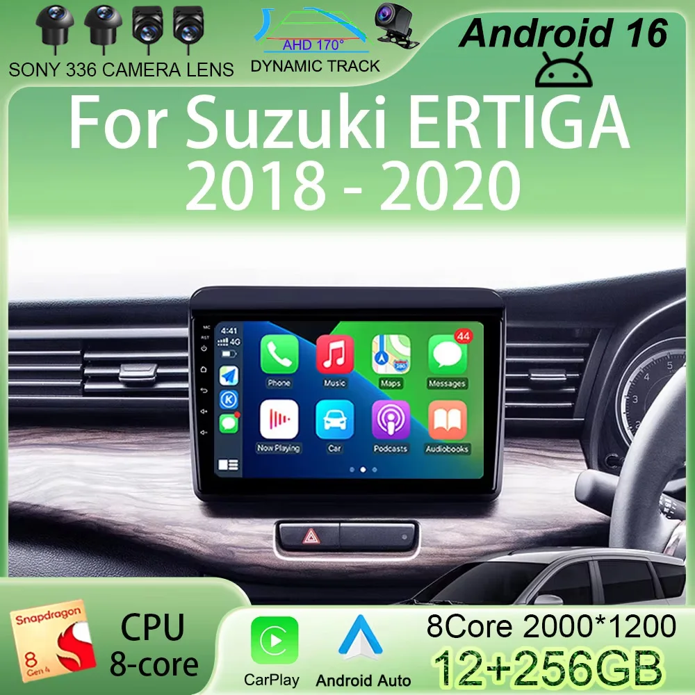

Android 16 Radio Stereo 9" For Suzuki ERTIGA 2018 2019 2020 Multimedia Player Carplay Bluetooth 2 Din Car GPS Video Navigation
