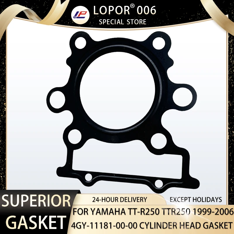 

LOPOR 2 Motorcycle Engine Cylinder Head Gasket For YAMAHA TTR250 TT-R250 1999-2006 4GY-11181-01-00 TTR TT-R 250