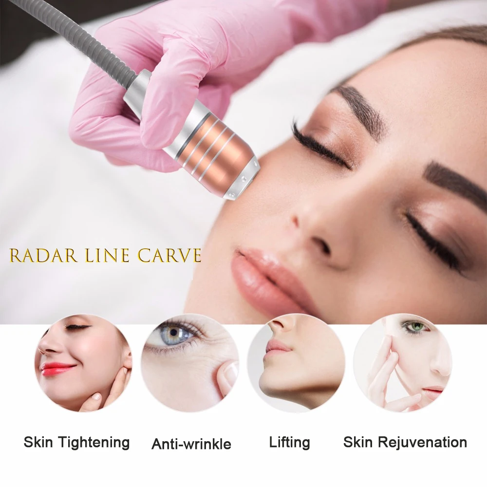 Facial Lifting Machine Anti Wrinkle Skin Tightening Rejuvenation Beauty Device High Frequency Radar Line Carve Apparatus