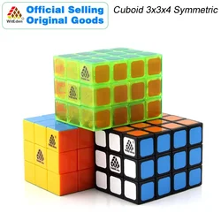 WitEden 3x3x4 Cuboid Magic Cube 1C 334 Symmetric Cubo Professional Speed Neo Cube Puzzle Transparent Antistress Toys