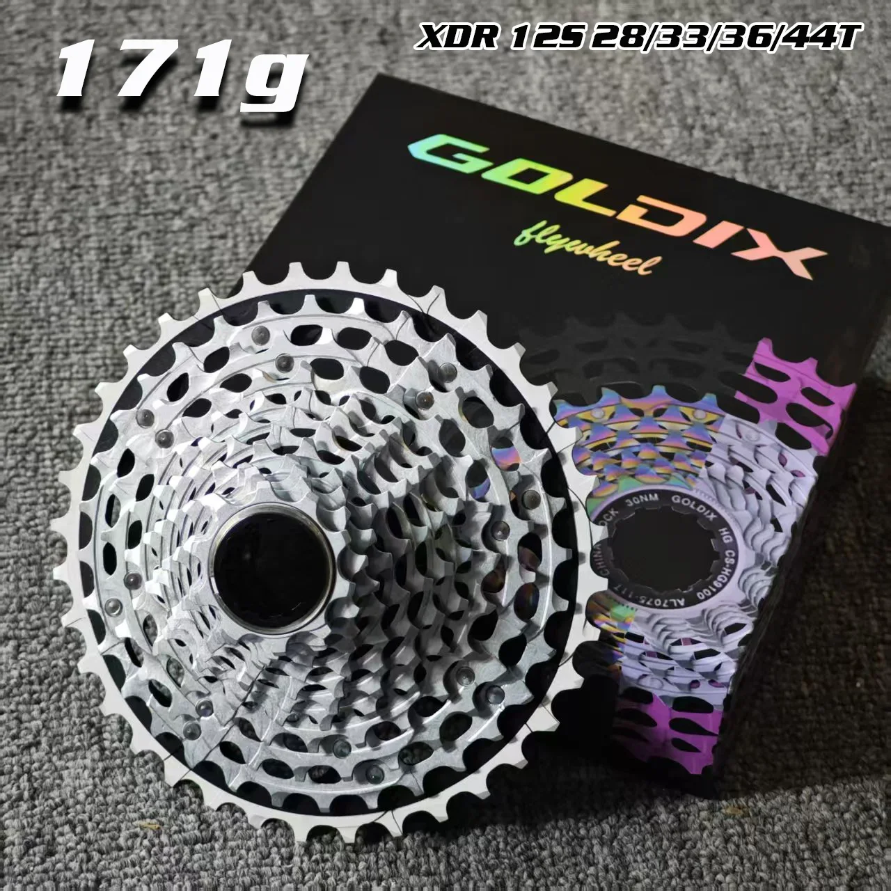 GOLDIX road bike CNC integrated ultra lightweight 12 speed flywheel, suitable for SRAM XDR RED AX XPLR electronic transmission