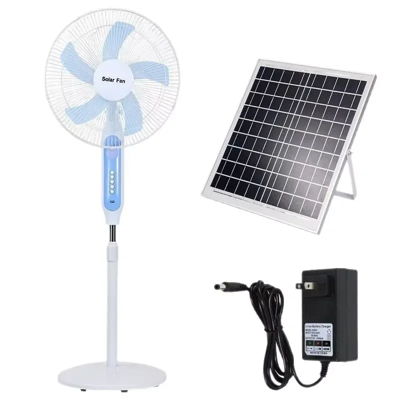 for 16 Inch Household Solar Fan Floor Mounted Rechargeable for Students Long Standby Time for Power Outage