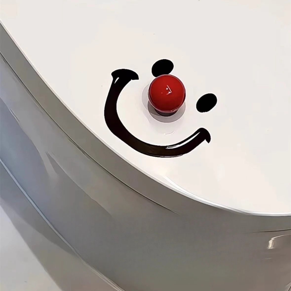 

Red nose lifter, no dirty hands, cute emoji, uncovering artifact