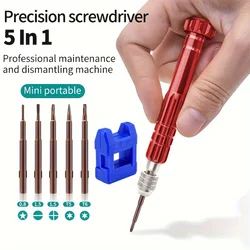 5 In 1 Precision Screwdriver Set with Magnetizer Suitable for Glasses Mobile Phones Electronic Products