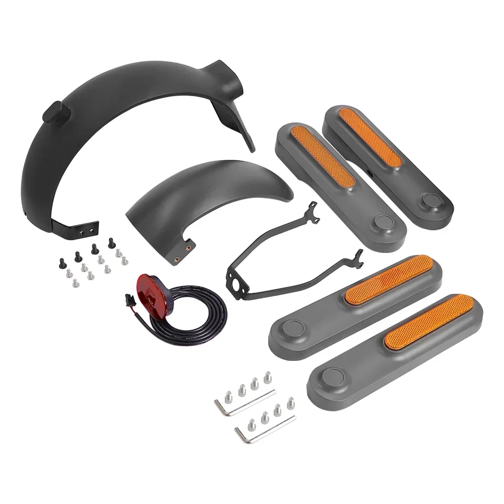 

1 Set Front Rear Fender Taillight Set for Xiaomi Electric Scooter 4 Ultra Decorative Cover Reflective Strips Side Shell Parts