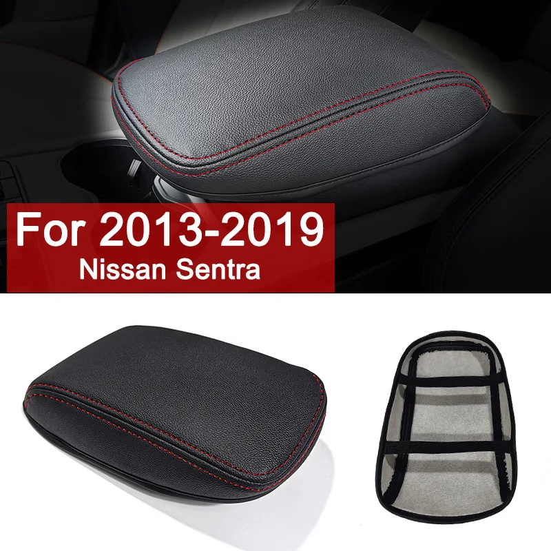 

Center Console Armrest Lid Leather Cover for Nissan Sentra 2013-2019 - Protective Car Interior Modification Accessories 2014