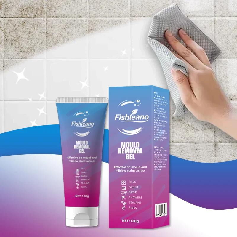 Fishleano Mould Removal Gel 120g Mildew Cleaner for Tile Grout Bath Shower Sealant Sinks