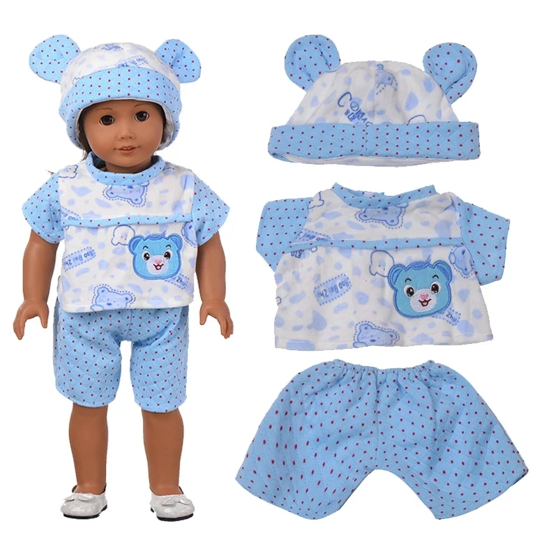 

New Hot-selling T-shirts Pants Hats Clothing Suits Cute Bear Pattern Clothes Simple and Versatile Suitable for Daily Life