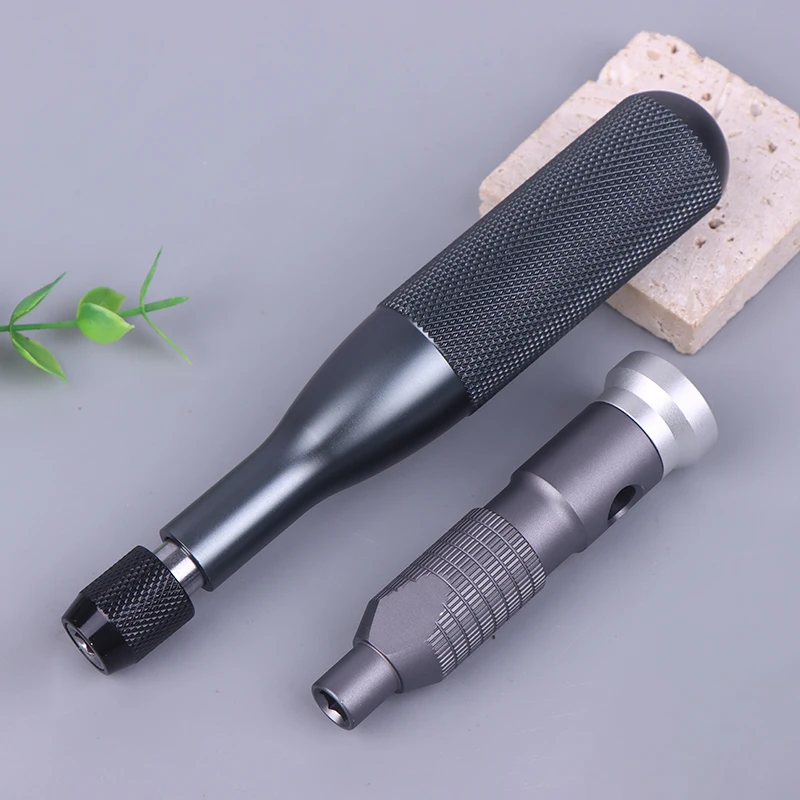 

(Лето6) Прецизионная ручка из алюминиевого сплава для хвостовиков 1/4 дюйма, удобная мини-отвертка, держатель 6,35 мм, инструменты для ремонта