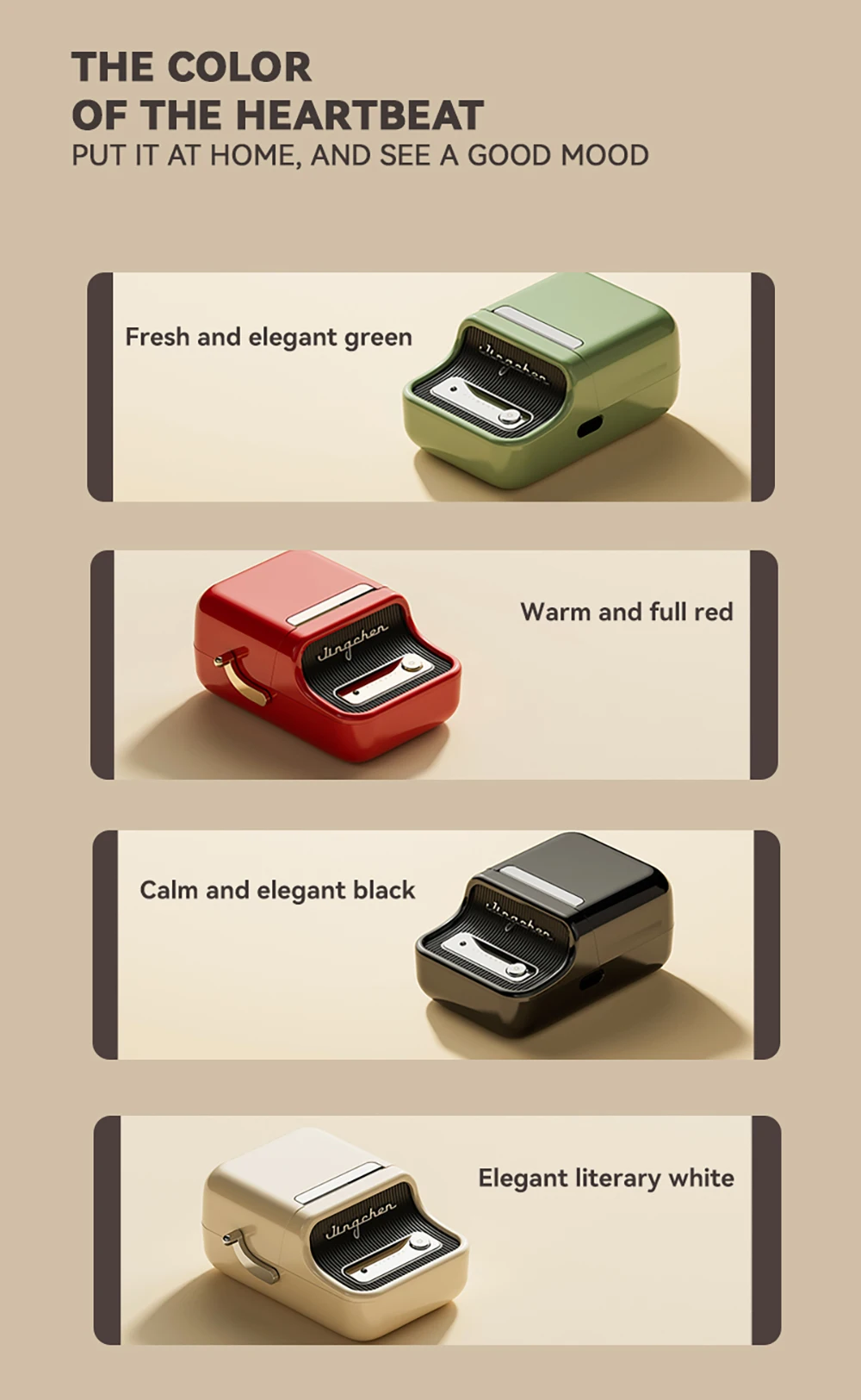 Design vintage de l'étiqueteuse NiiMbot B21