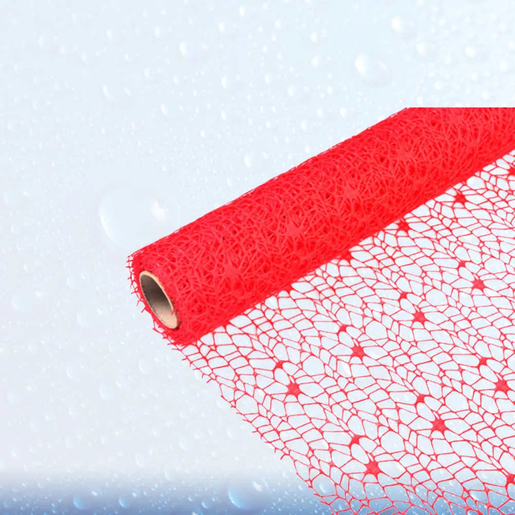 

Large Jacquard Net Roll Bright Red Long Cuttable Decorative Mesh Pendant Curtain Backdrop Wedding Party Shower School Craft