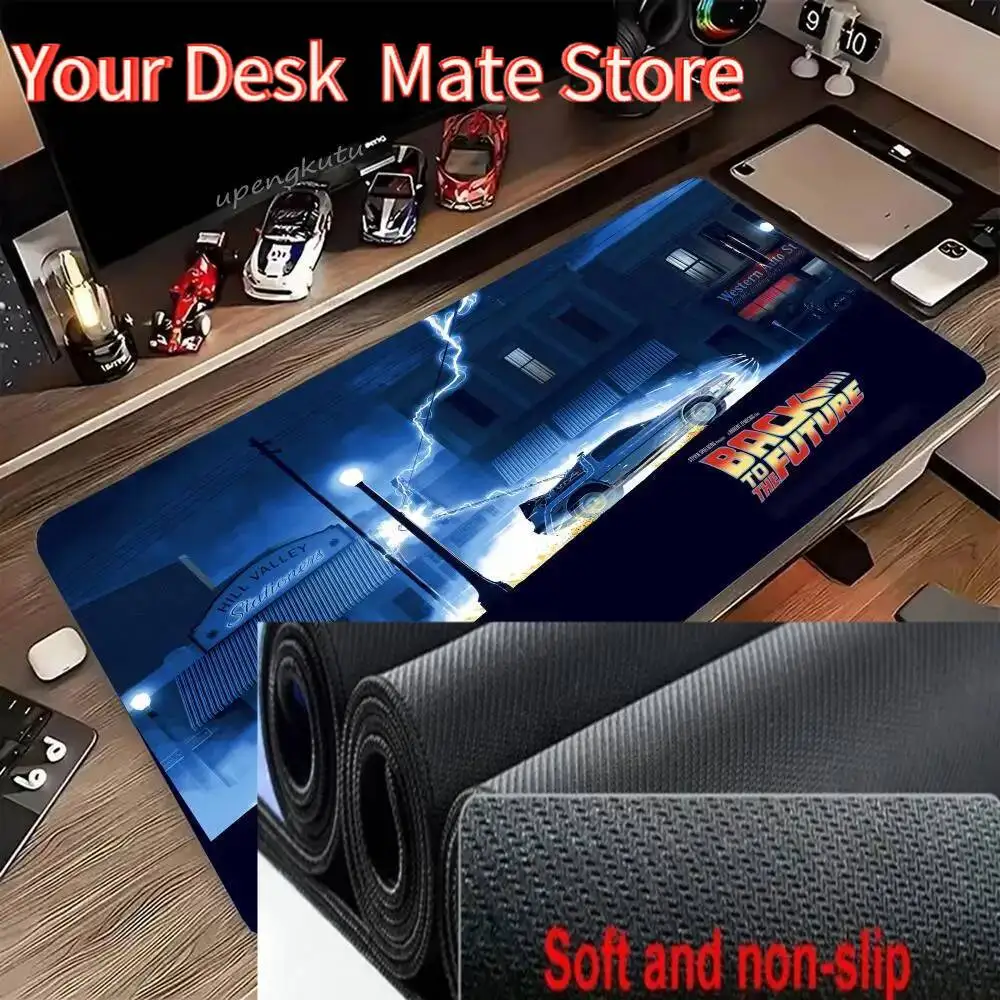 

Back To The Future Large Mouse Pad 90x40cm Computer Mousepad Big Keyboard Mat Car Table Carpet Big Desk Mats Rubber Rugs