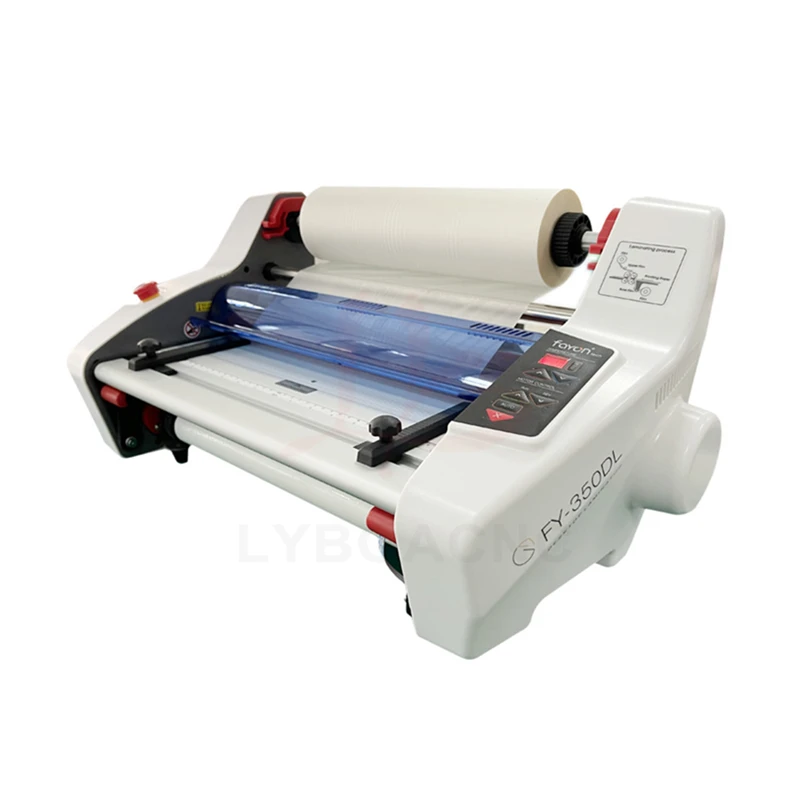 Máquina de laminación de papel A3 A4, laminador de rollo en caliente y frío, cuatro rodillos, tarjeta de trabajo, laminador de archivos de oficina, 350DL, 110V, 220V