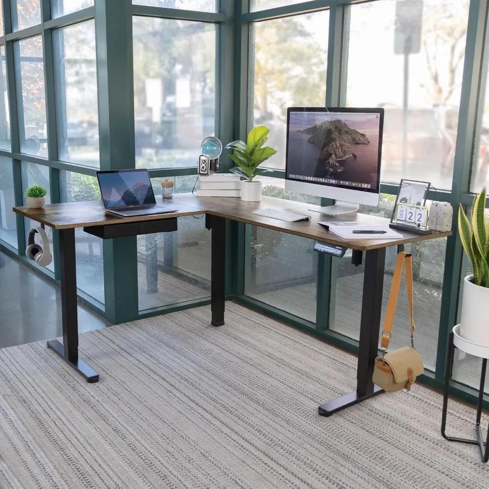 

Automatic Standing Desk Large Electric Height Adjustable , Smooth Ergonomic Adjustment from 28.3" to 46.5", 3 Memory Settings