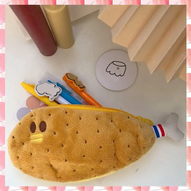 JAJA Creatives Novidade Engraçado Rosto Simulação Comida Frutas Personagem Macio Roupas Recheadas Caixa de Lápis